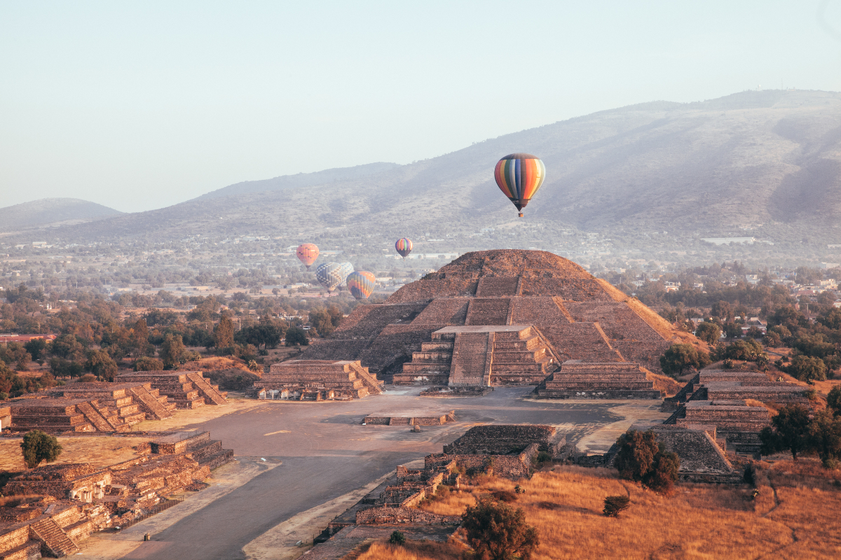 Montgolfière à Teotihuacan