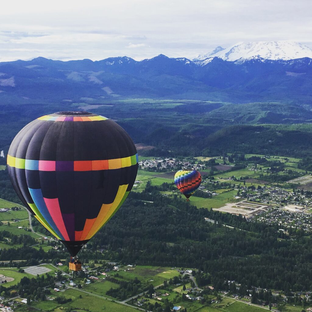 Tour en montgolfière