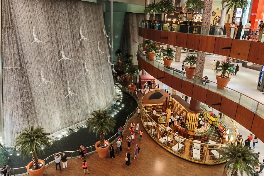 Dubai Mall Waterfalls